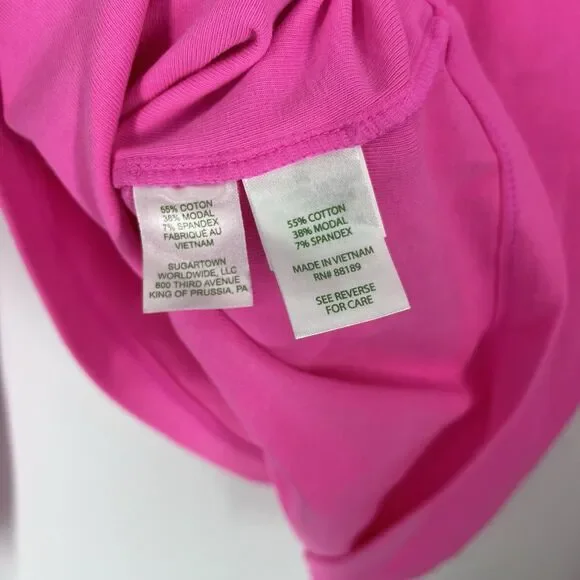 Lilly Pulitzer Halee T Shirt Size Medium Womens Pink Long Sleeve Top Tee Beach - Picture 7 of 8